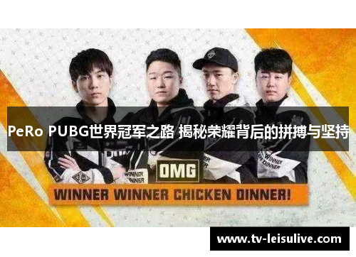 PeRo PUBG世界冠军之路 揭秘荣耀背后的拼搏与坚持 PeRo PUBG世界冠军之路 揭秘荣耀背后的拼搏与坚持